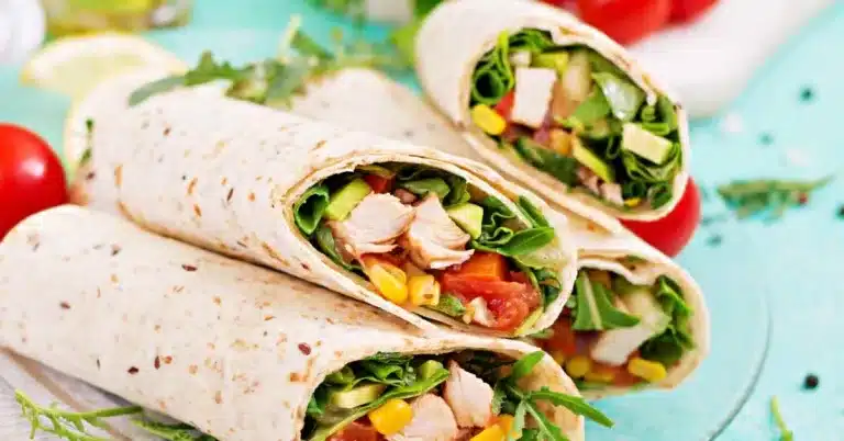 Cucumber Chicken Green Goddess Wrap