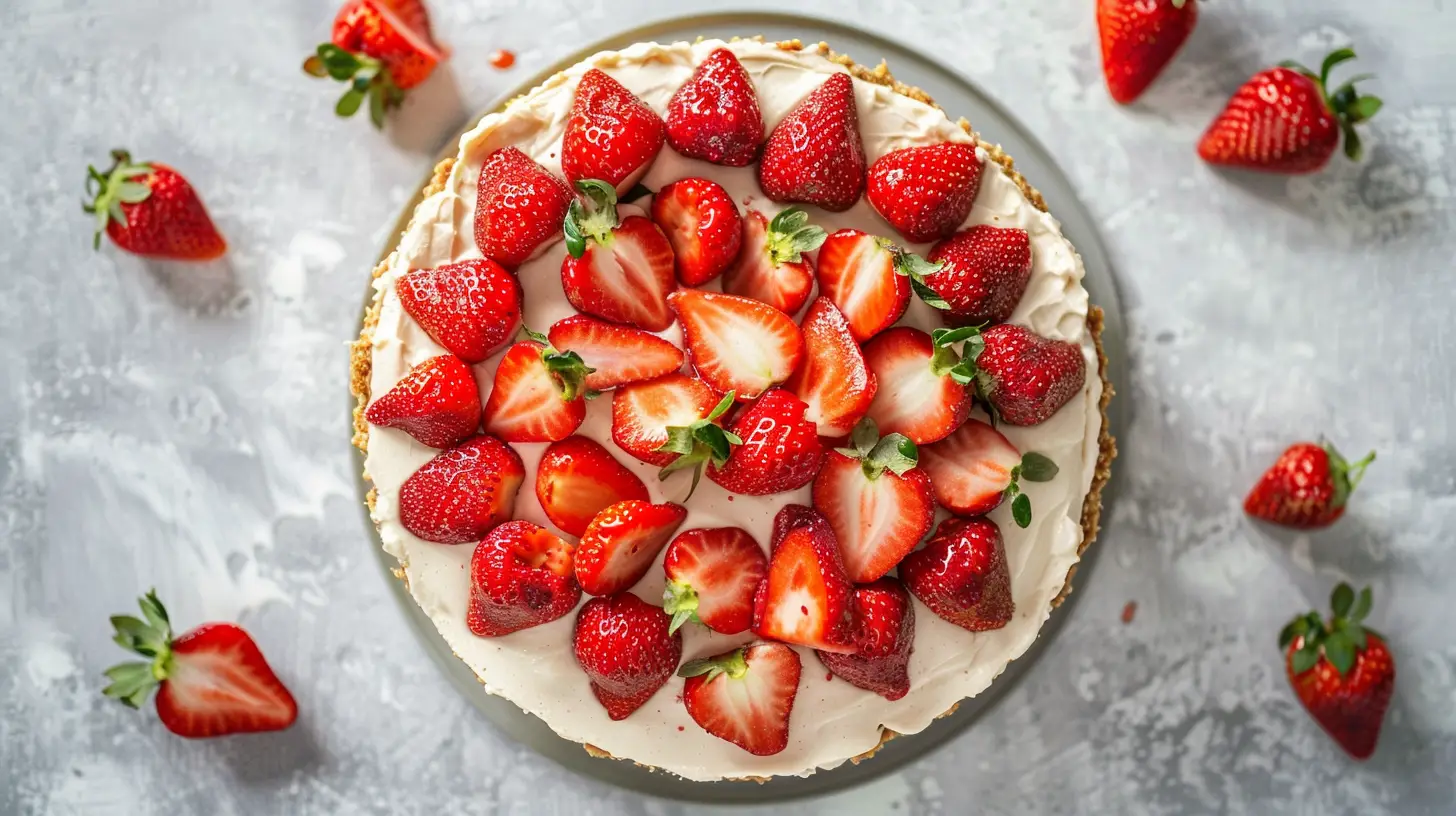 No Bake Strawberry Cheesecake